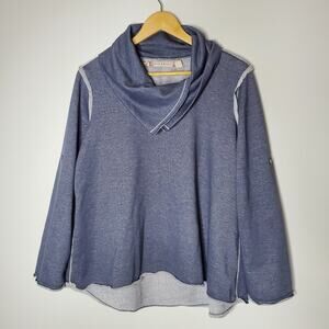 Chelsea & Violet blue cowl neck loose fit sweatshirt Size Small